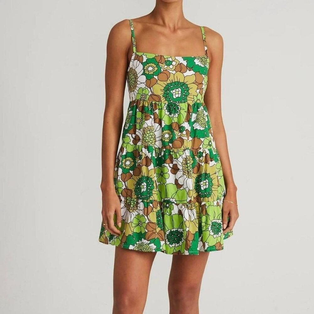 🦋 FAITHFULL THE BRAND Cecelie Mini Dress Camilla Floral Print Size 6 NWT